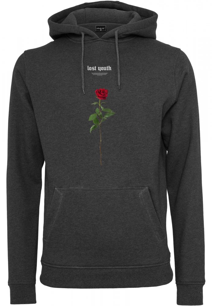 Lost Youth Rose Hoody - charcoal XS