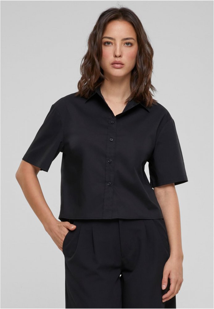 Ladies Oversized Shirt - black L