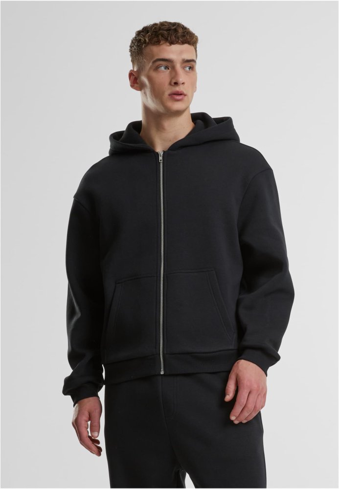 Fluffy Zip Hoody - black 4XL