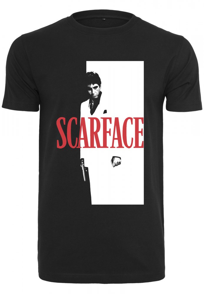 Černé pánské tričko Merchocode Scarface Logo Tee M