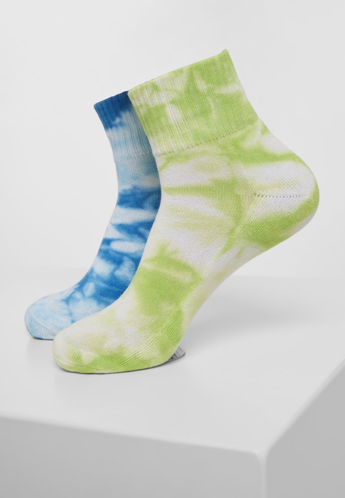 Tie Dye Socks Short 2-Pack - green/blue 47-50