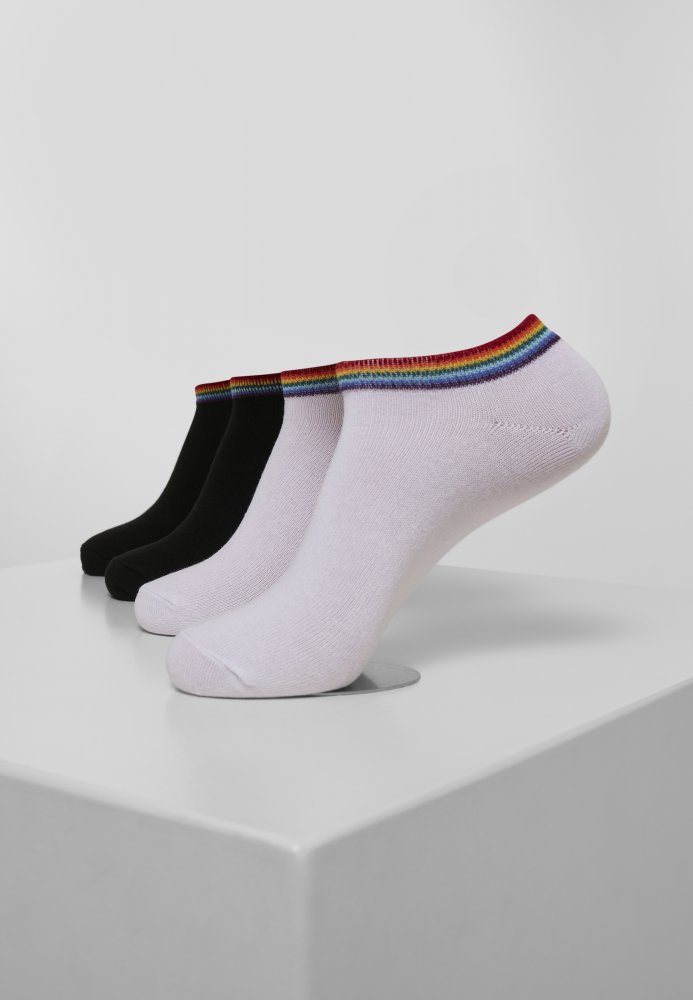 Rainbow Socks No Show 4-Pack 35-38