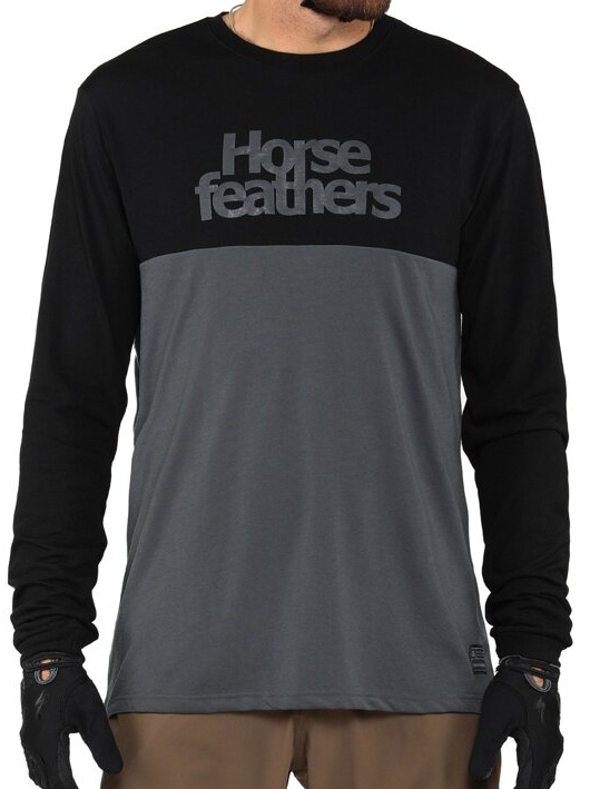Bike tričko Horsefeathers Fury LS black/gray M