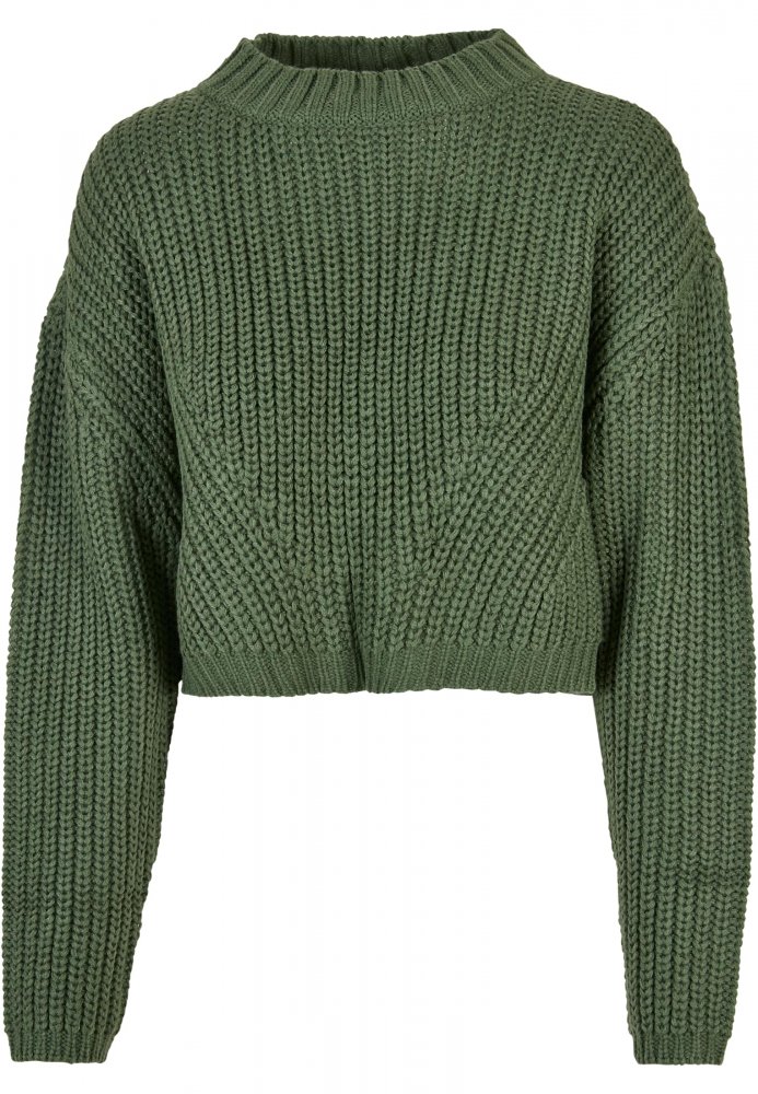 Ladies Wide Oversize Sweater - salvia XL
