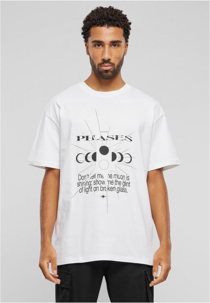 Moon Phases Oversize Tee - white L