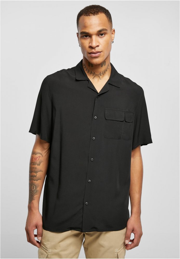 Viscose Camp Shirt - black XL