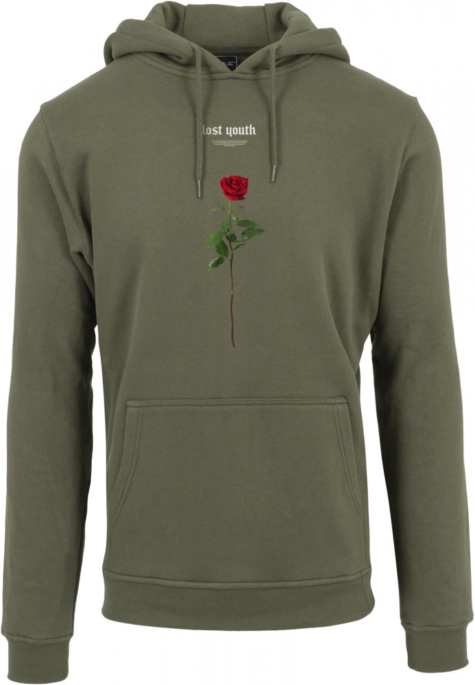 Lost Youth Rose Hoody - olive XS