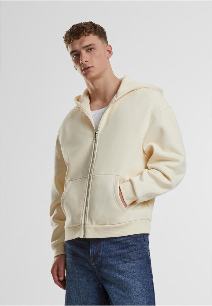 Fluffy Zip Hoody - whitesand 4XL