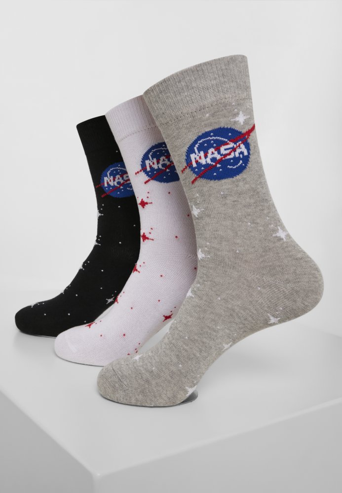 Ponožky Mister Tee NASA Insignia Socks 3-Pack 47-50