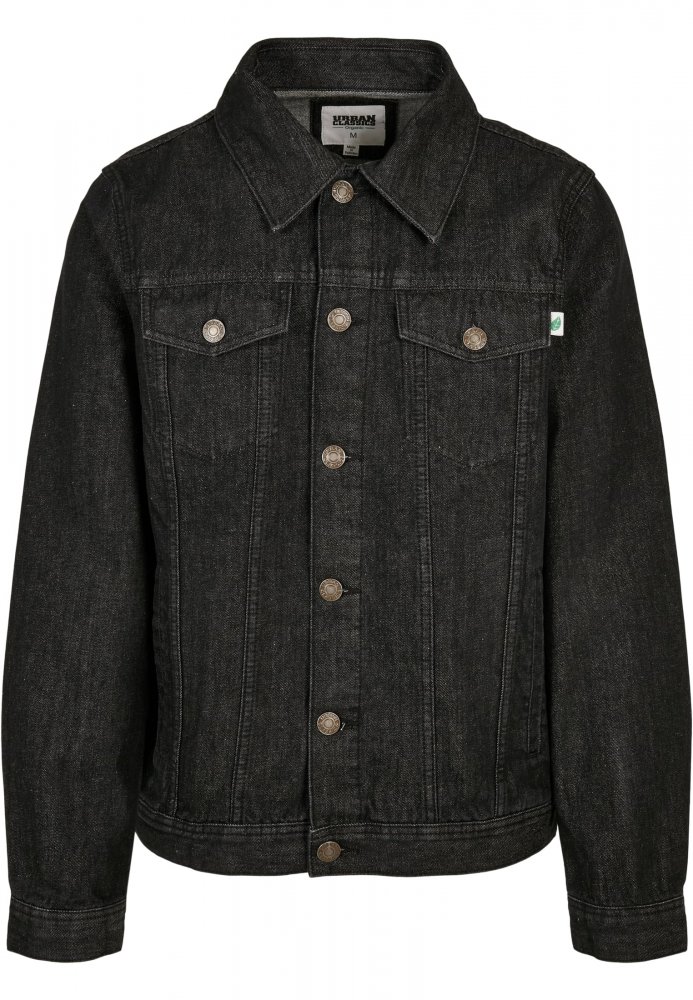 Černá pánská džínová bunda Urban Classics Organic Basic Denim Jacket XS