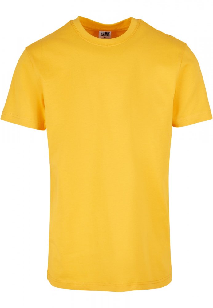 Žluté pánské tričko Urban Classics Basic 5XL