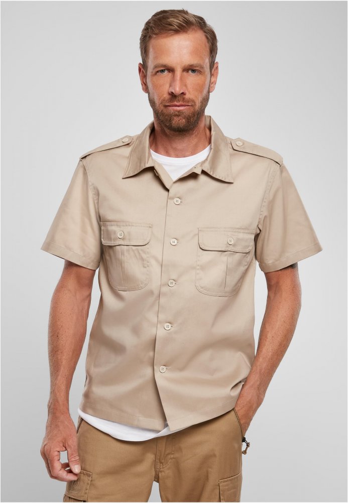 Béžová pánská košile Brandit Short Sleeves US Shirt L