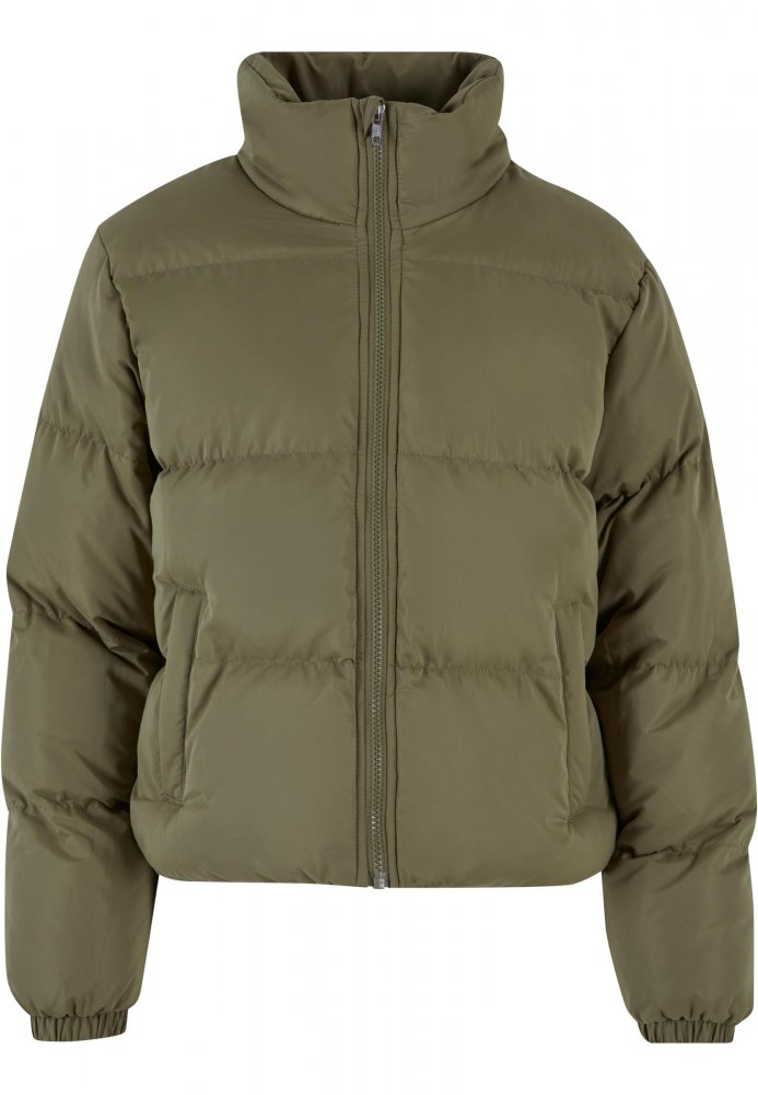 Ladies Short Peached Puffer Jacket - tiniolive XS
