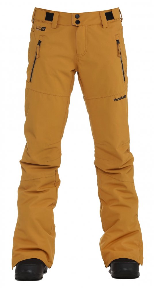 Žluté snowboardové dámské kalhoty Horsefeathers Avril II XL
