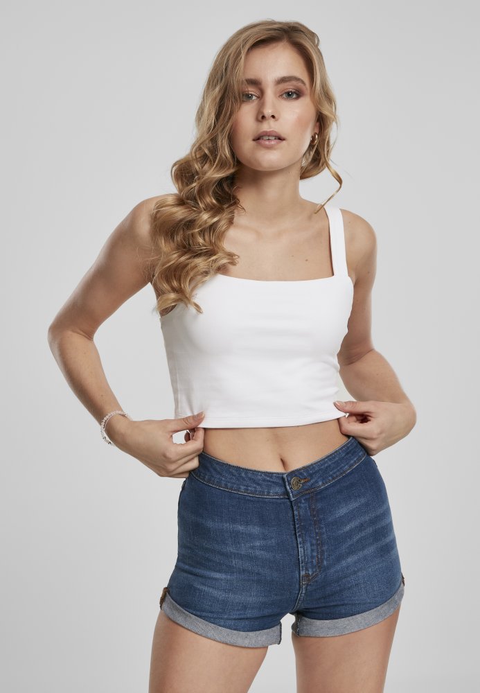 Ladies Cropped Top - white XXL