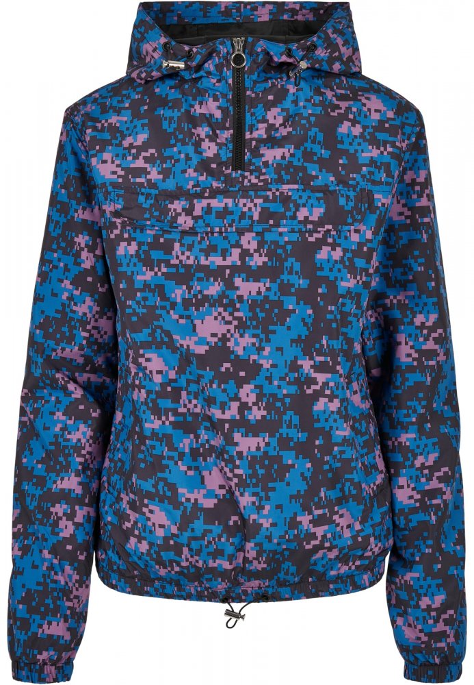 Ladies Camo Pull Over Jacket - digital duskviolet camo M