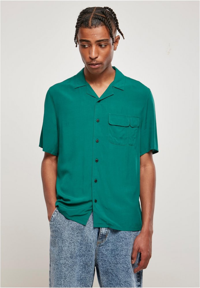 Viscose Camp Shirt - green XL