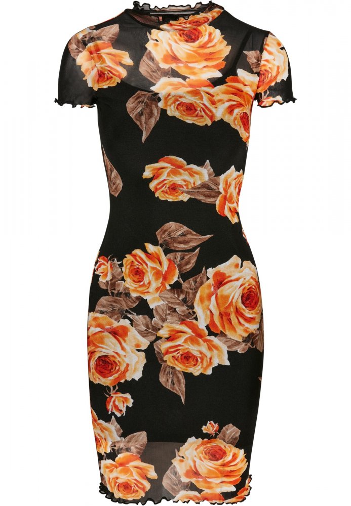 Dámské šaty Urban Classics Ladies Mesh Double Layer Dress - mangorose M