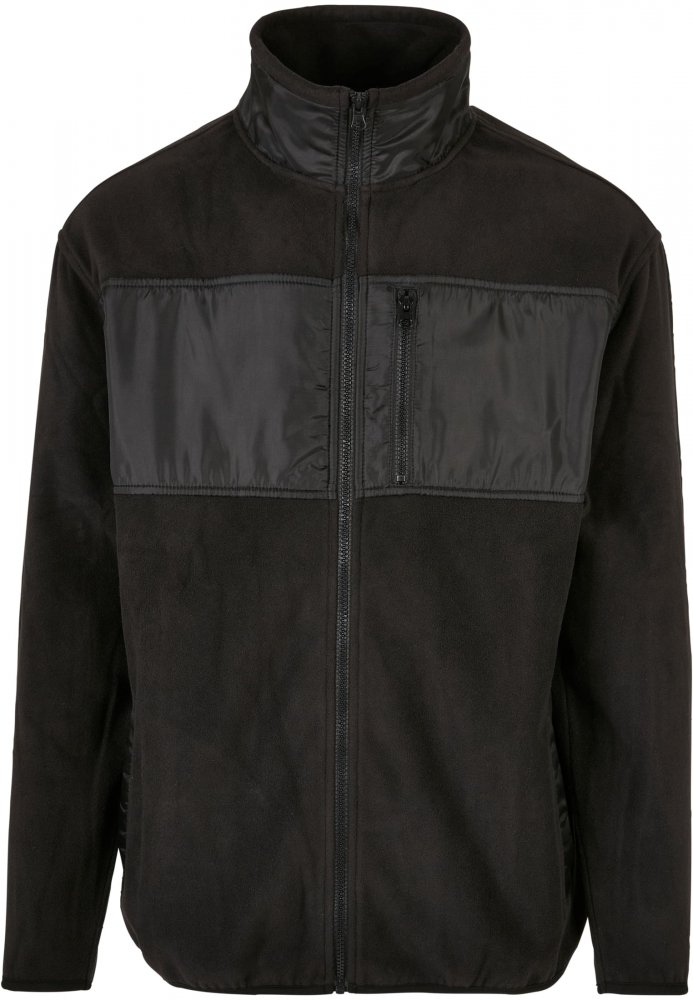 Patched Micro Fleece Jacket - black S