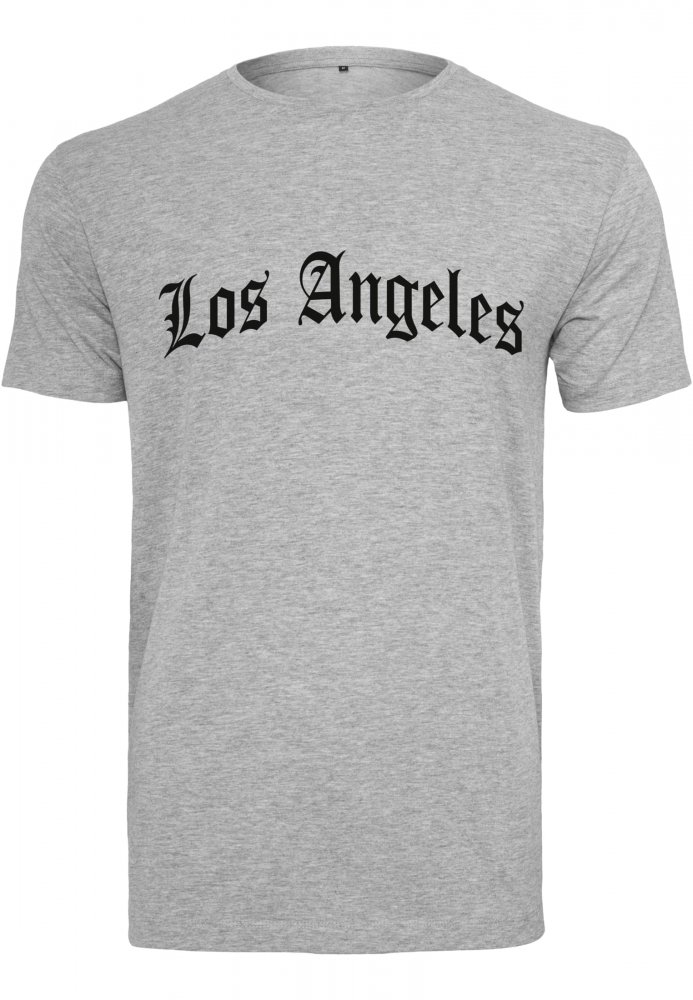 Los Angeles Wording Tee - heather grey XXL