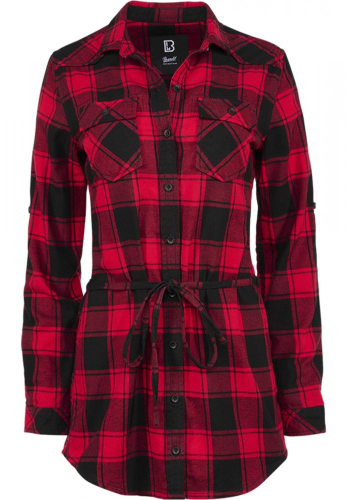 Ladies Longshirt Lucy - red/black XXL