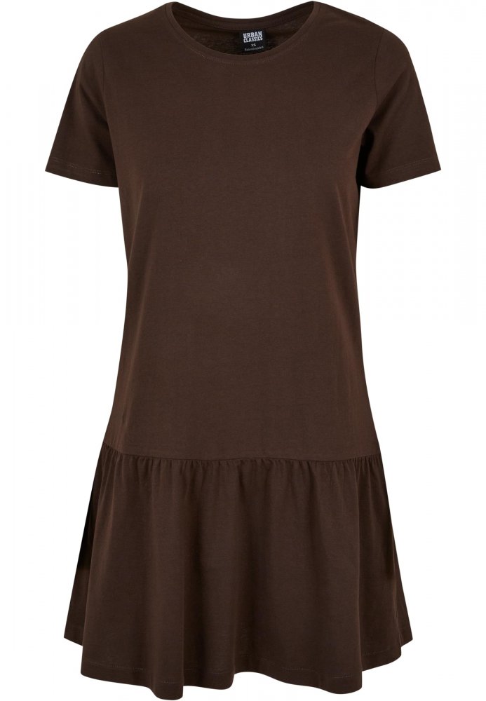 Ladies Valance Tee Dress - brown S