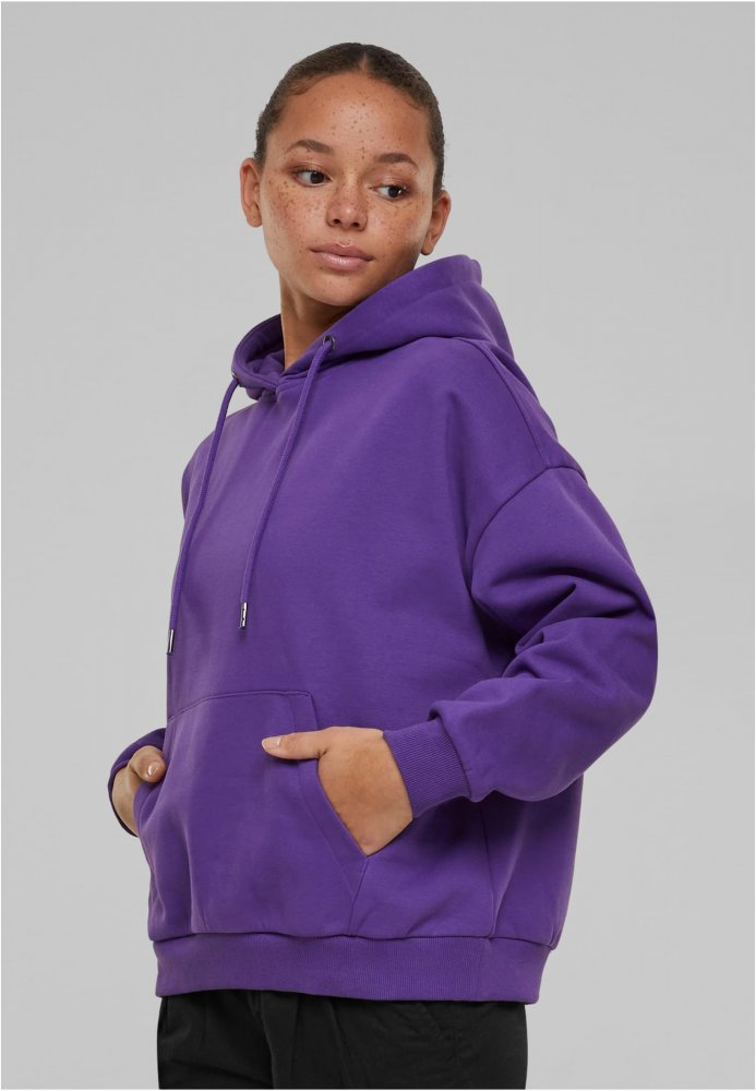 Ladies Oversized Ultra Heavy Hoody - realviolet XS