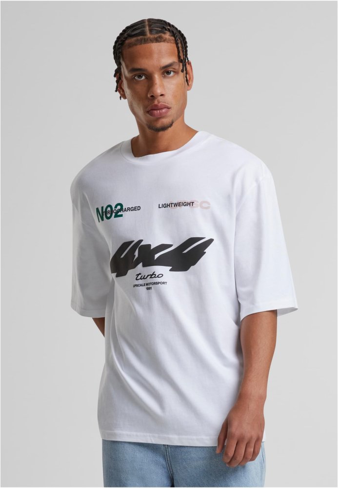 Motorsport Heavy Oversize Sleeve Tee - white 3XL