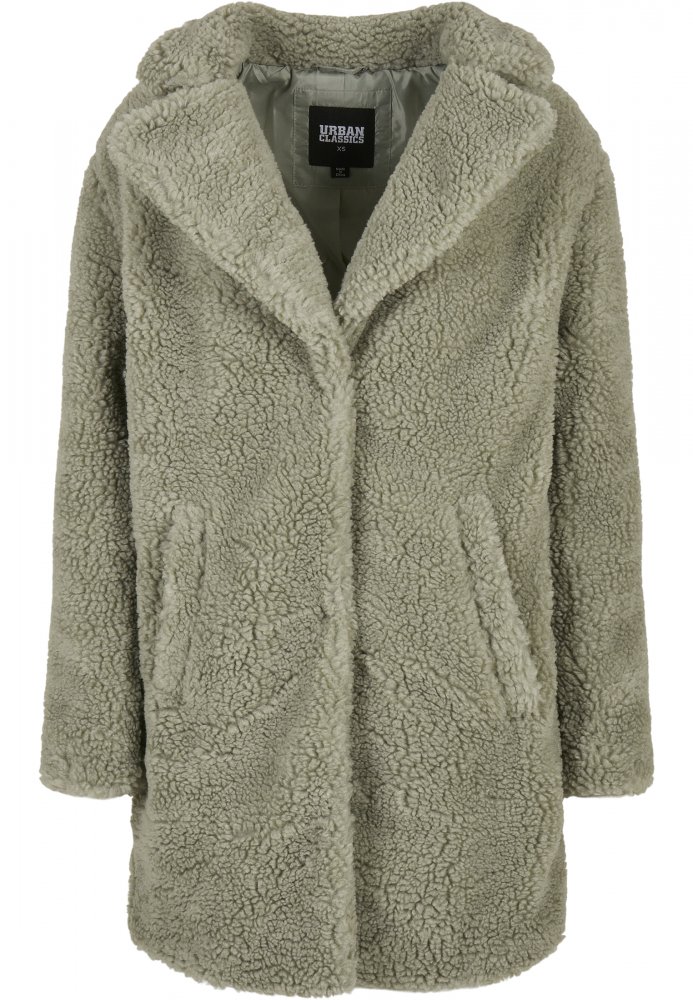 Ladies Oversized Sherpa Coat - softsalvia XL