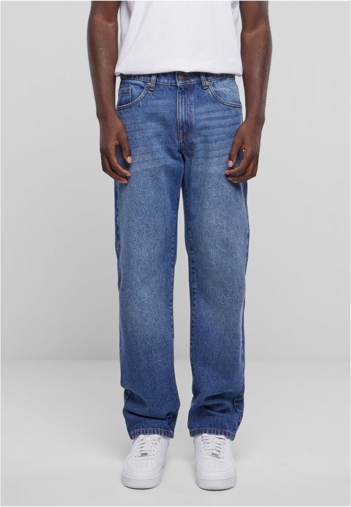 Heavy Ounce Straight Fit Jeans - new mid blue washed 33