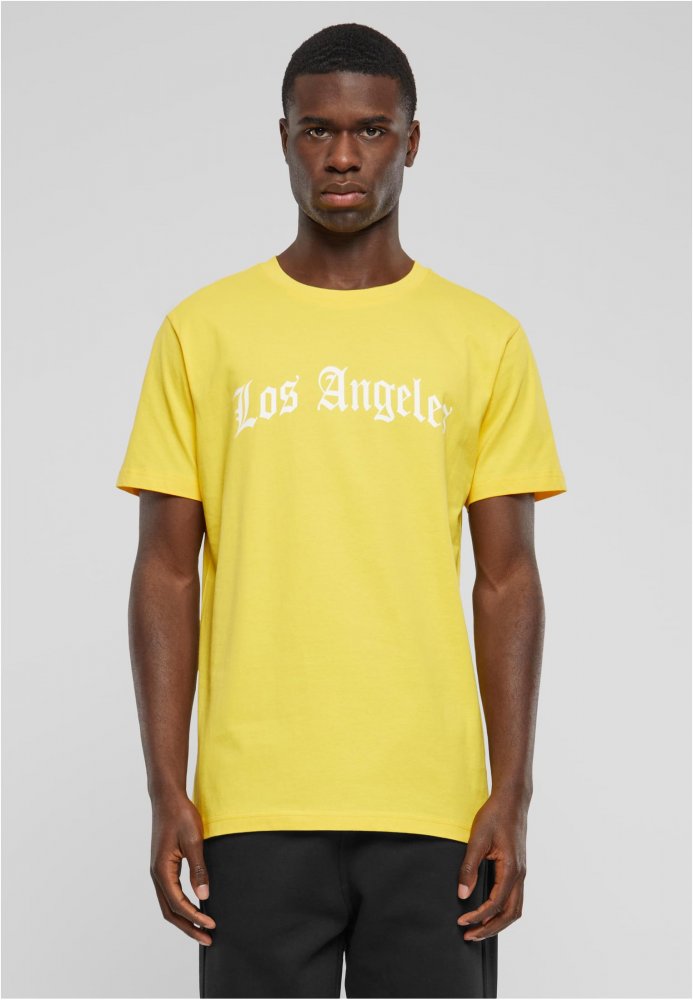 Los Angeles Wording Tee - taxi yellow XS