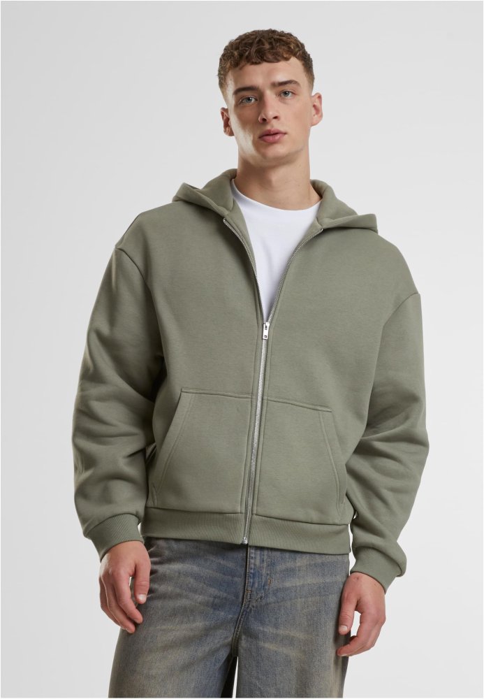 Fluffy Zip Hoody - paleolive XL