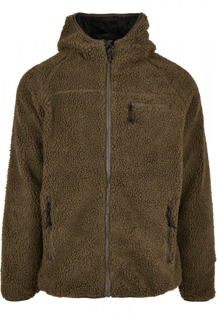 Olivová pánská bunda Brandit Teddyfleece Worker Jacket XL