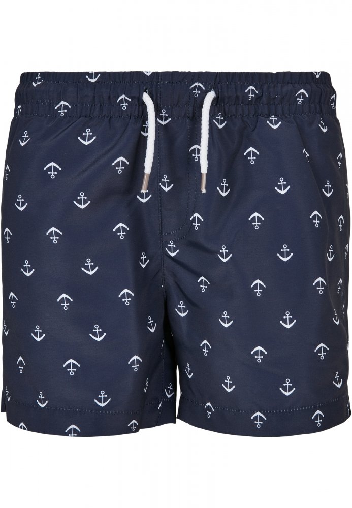 Boys Pattern Swim Shorts - anchor/navy 110/116