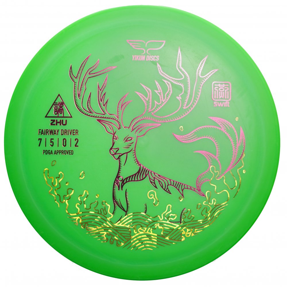 Frisbee Discgolf Zhu Fairway Driver zelené