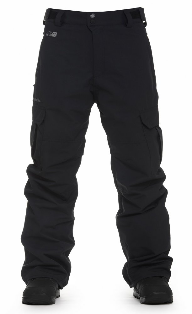 Černé snowboardové pánské kalhoty Horsefeathers Rowen XL