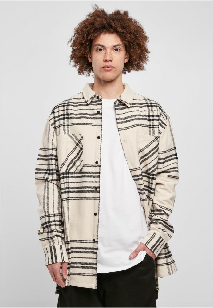 Long Oversized Checked Summit Shirt - softseagrass S