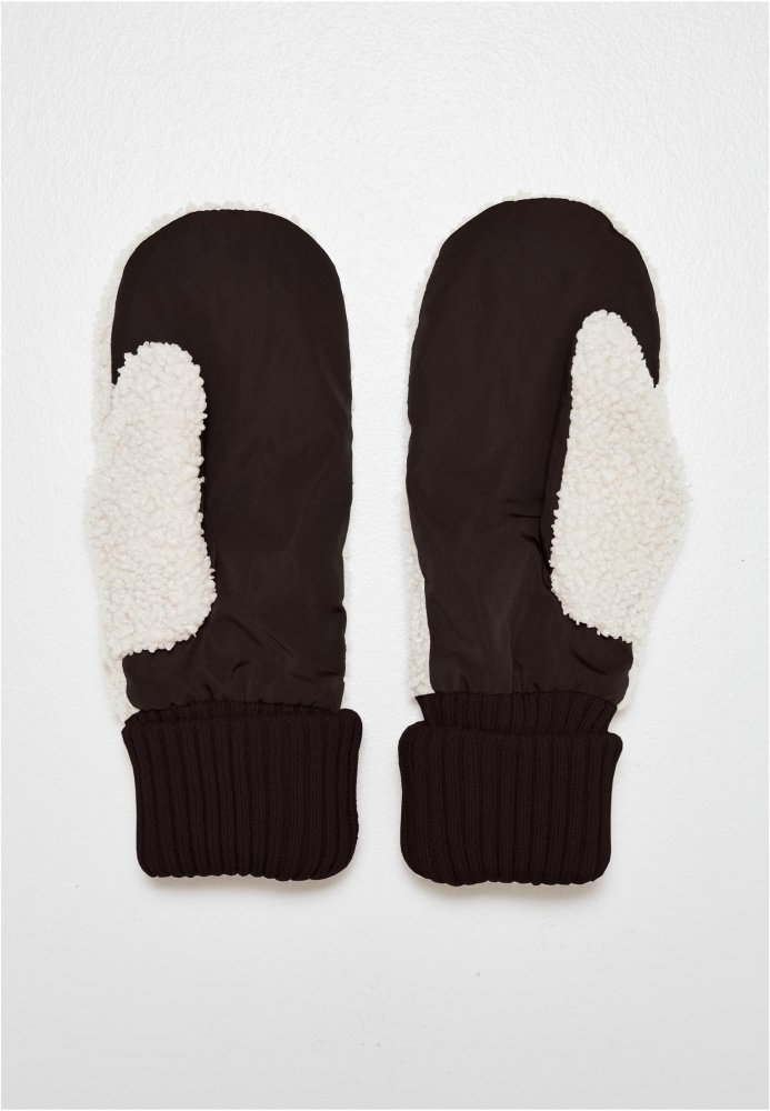 Nylon Sherpa Gloves - black/offwhite S/M