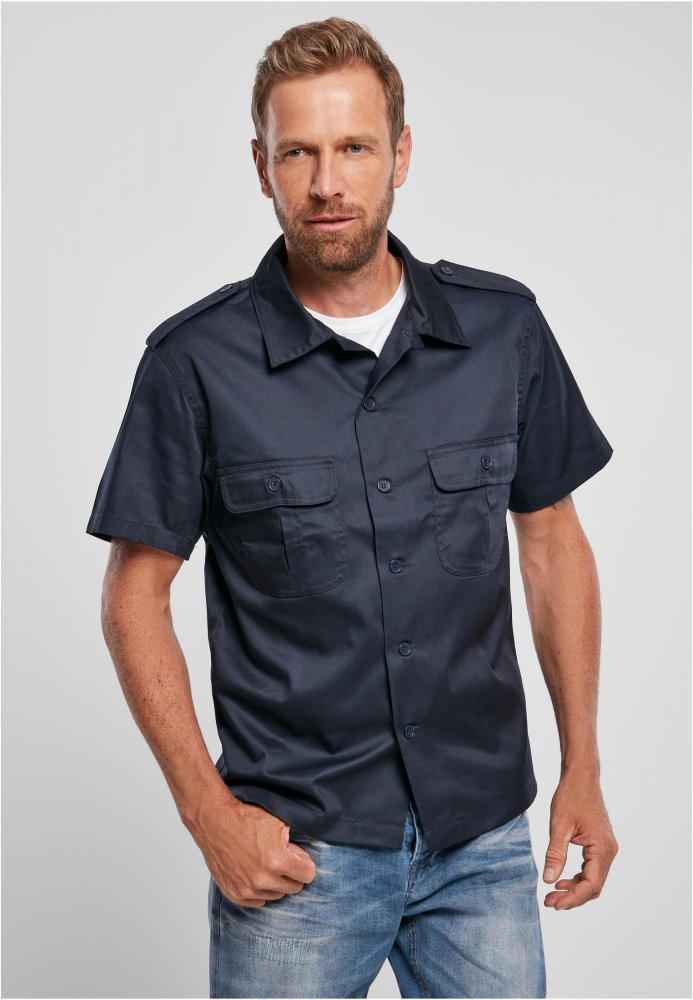Modrá pánská košile Brandit Short Sleeves US Shirt M