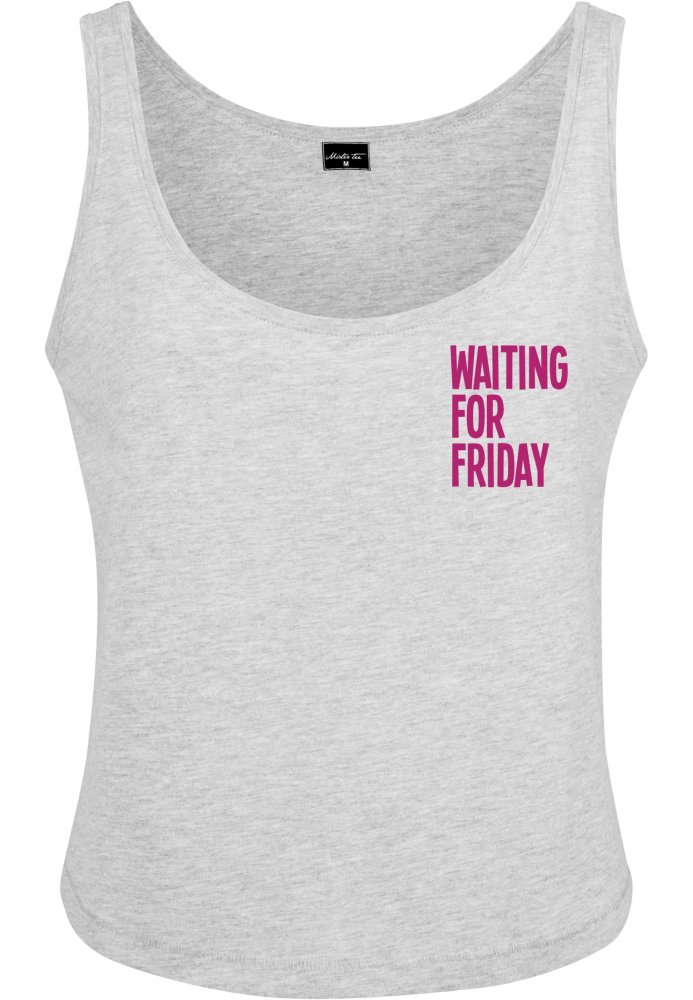 Ladies Waiting For Friday Box Tank - heather grey L