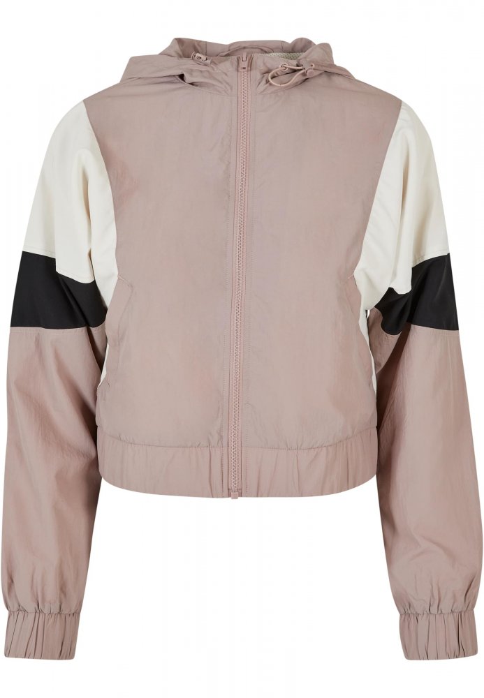 Ladies Short 3-Tone Crinkle Jacket - duskrose/whitesand/black XL