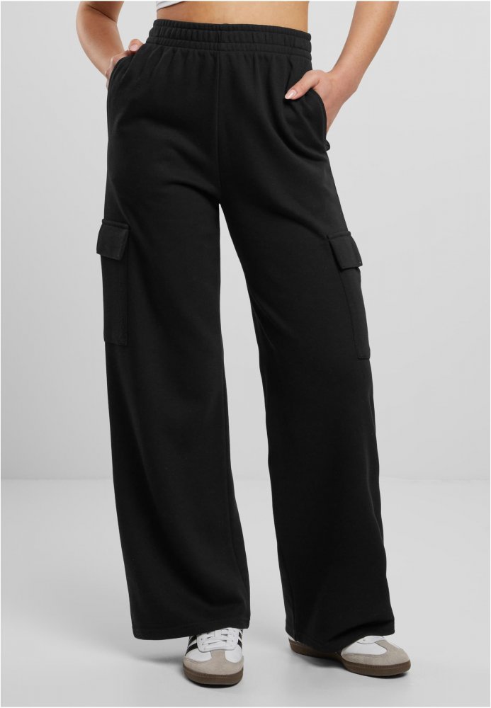 Ladies Baggy Light Terry Sweat Pants - black XL