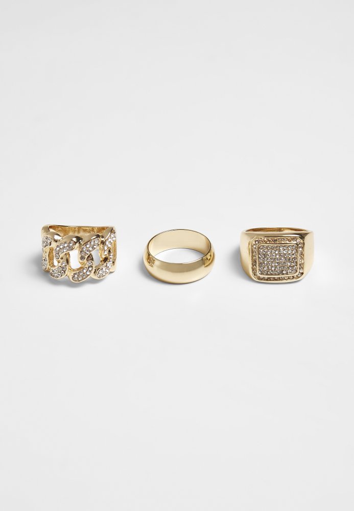 Diamond Ring 3-Pack gold S/M