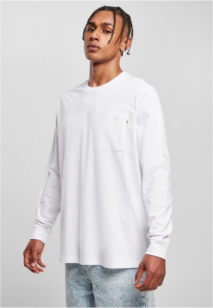 Organic Basic Pocket LS - white M