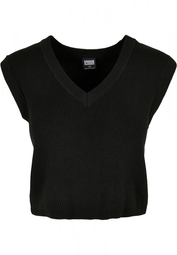 Ladies Short Knittd Slip On - black 5XL