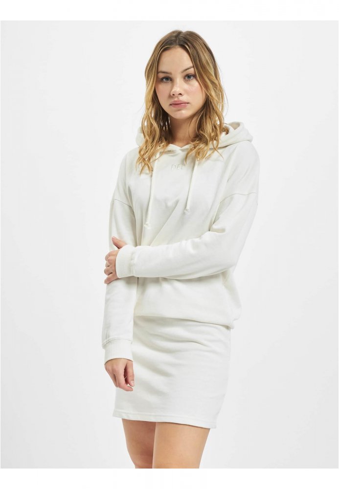 Organic Cotton Hoody Dress - offwhite XS