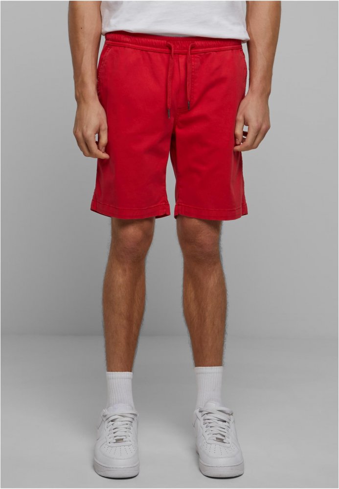 Stretch Twill Joggshorts - cityred S