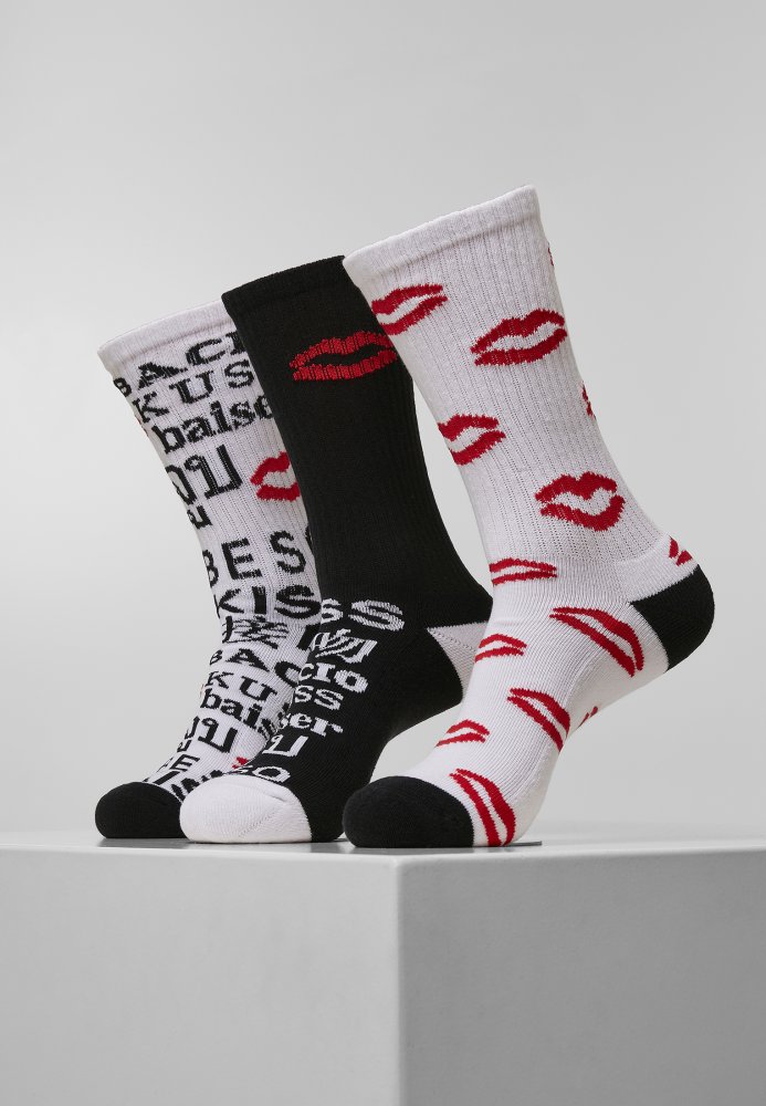 Ponožky Mister Tee Kiss Socks 3-Pack 47-50