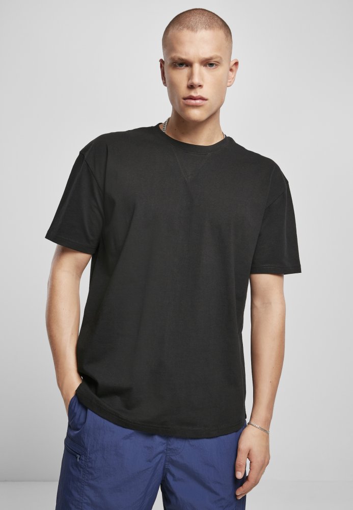 Organic Cotton Curved Oversized Tee 2-Pack - black+black S