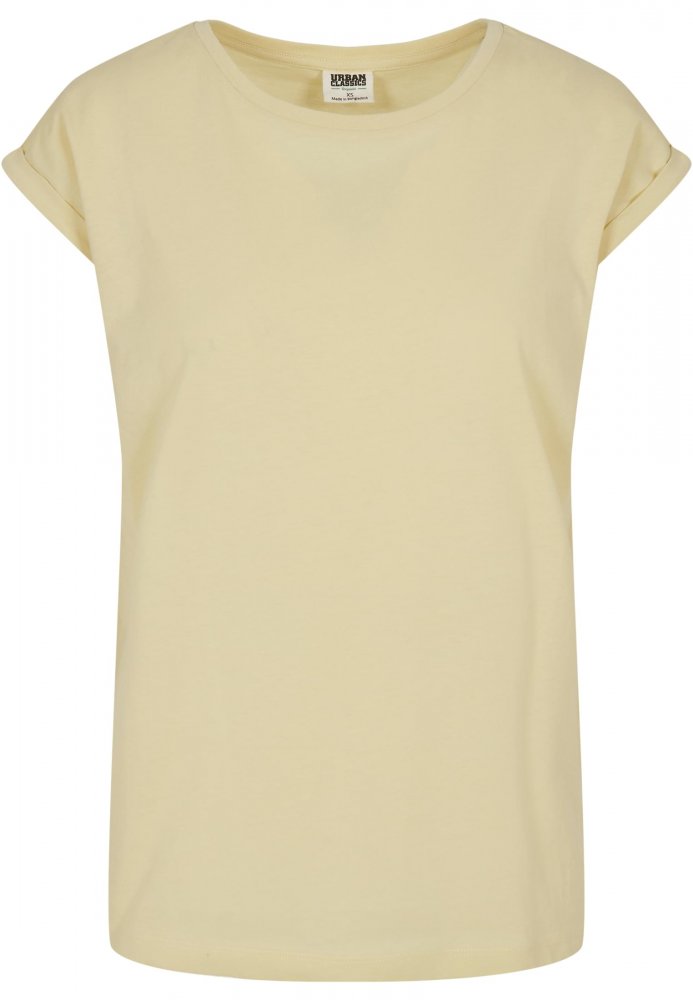 Ladies Organic Extended Shoulder Tee - softyellow L